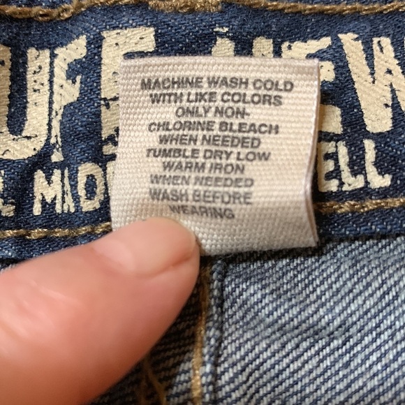 Ruff Hewn Men’s jeans tag shows 38 X 30, see my measurements, good cond - Picture 7 of 7